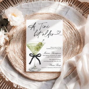 Convite Uma Festa de Aniversário com Martini de Azeitona U