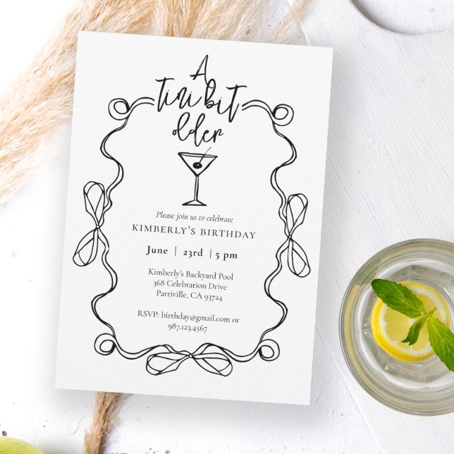 Convite Uma Festa de aniversário de Borda Negra Negra (Criador carregado)