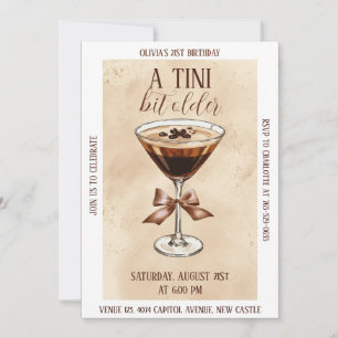 Convite Uma festa de aniversário de Espresso Martini um po