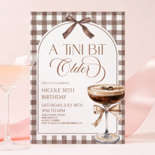 Convite Uma Festa de Aniversário de Expresso Martini Um Po