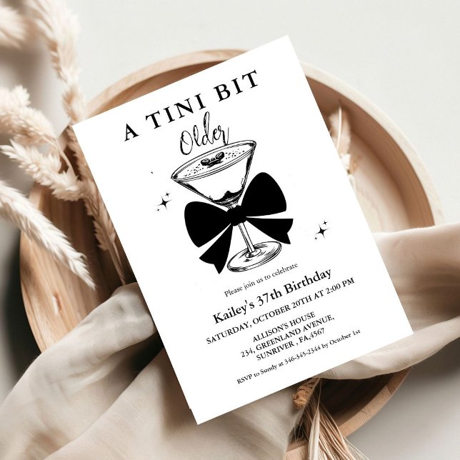 Convite Uma Festa de aniversário Martini Mais Velha (Criador carregado)