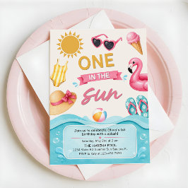 Convite Uma Festa de Aniversário na Piscina de Verão ao So