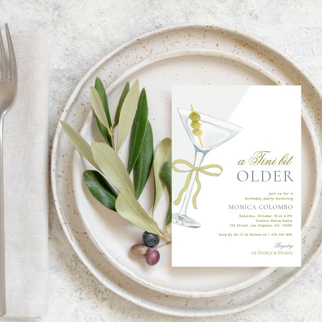Convite Uma Festa de aniversário Tini Bit Older Martini (Criador carregado)