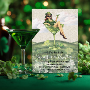 Convite Uma festa de cocktail do Leprechaun um pouco Irlan