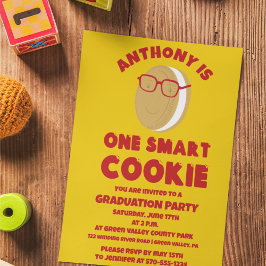Convite Uma Festa de formatura Smart Cookie Childrens