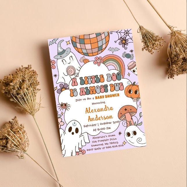 Convite Uma Festa de Halloween de Pequeno Chá de fraldas B (Criador carregado)