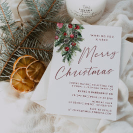 Convite Uma festa de Natal muito feliz, Natal moderno