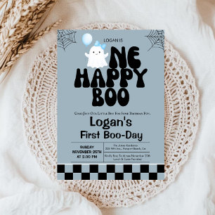 Convite Uma festa de primeiro aniversario do Boo Fall Boy 