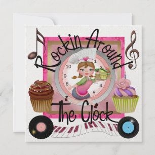 Convite Uma festa real do Rockin Cupcake - SRF