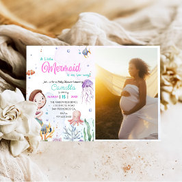 Convite Uma Foto Da Festa De Chá de fraldas De Sereia