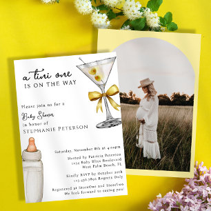 Convite Uma Foto Tini Um Amarelo Arco Martini Chá de Bebê