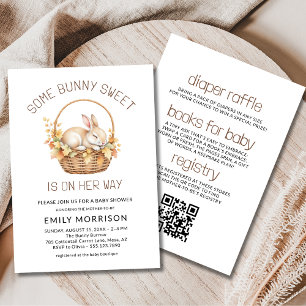 Convite Uma garota doce coelhinha, tudo em um Chá de frald