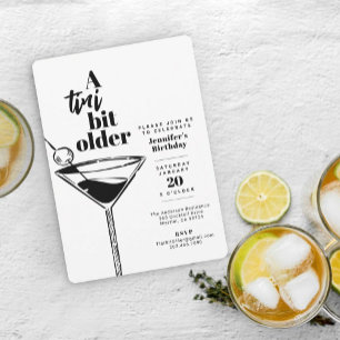 Convite Uma Ideia de Aniversário de Festa de Martini Branc