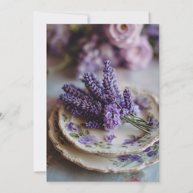 Convite Uma Lavanda De Amor | Violeta Suave (Frente)
