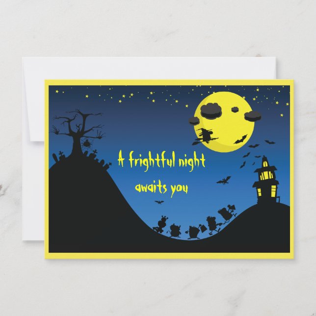 Convite Uma Noite Assustadora - (Frente)