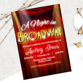 Convite Uma Noite em Broadway