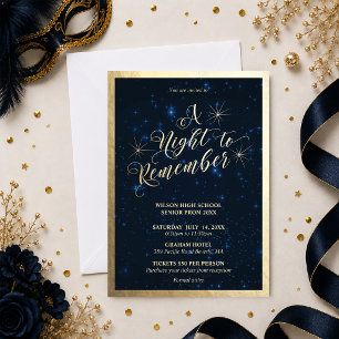 Convite Uma noite para lembrar do Baile de formatura