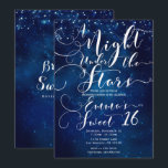 Convite UMA NOITE SOB AS ESTRELAS Céu Azul Estrelado Doze<br><div class="desc">Personalize os dois lados da maneira que quiser,  para qualquer evento.</div>