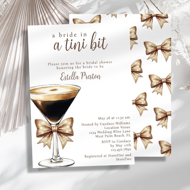 Convite Uma Noiva em um Chá de Panela com Martini Tini Bit (Criador carregado)