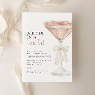 Convite Uma noiva em um Chá de panela Tini Bit Martini