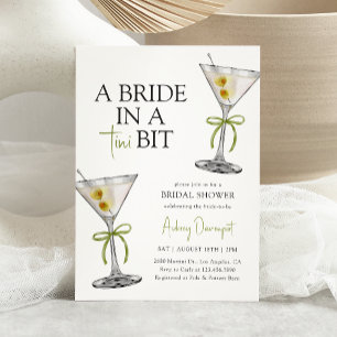 Convite Uma noiva num Chá de panela Tini Bit Dirty Martini