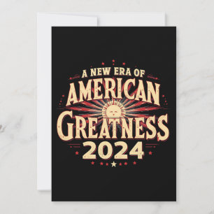 Convite Uma Nova Era de Grandeza Americana 2024 Trump Venc