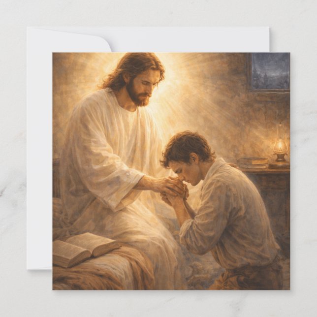 Convite Uma Oração de Joelhos com Jesus (Frente)