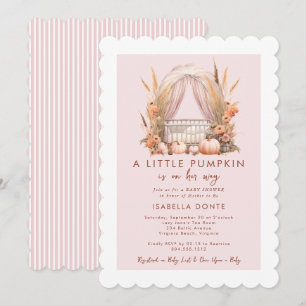 Convite Uma Pequena Abóbora A Caminho Chá de fraldas