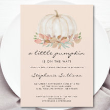 Uma Pequena Abóbora Está A Caminho Do Chá de frald