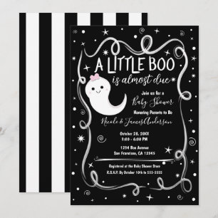 Convite Uma pequena Boo está quase chegando Festa de bebê