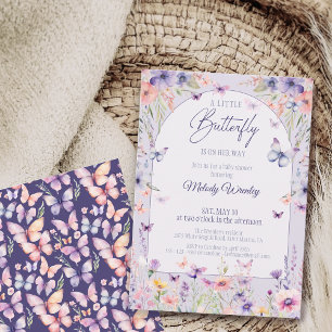 Convite Uma pequena borboleta a caminho - Chá de Bebê