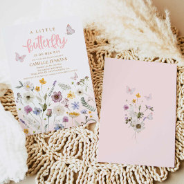 Convite Uma Pequena Borboleta está a caminho do Chá de fra
