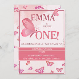 Convite Uma Pequena Borboleta está transformando um convit