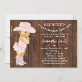 Convite Uma Pequena Cowgirl está a caminho do Chá de frald