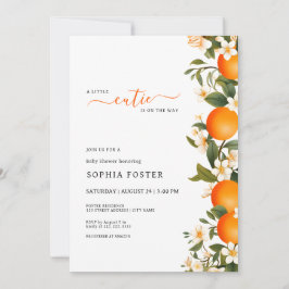 Convite Uma pequena cruz está no caminho do Chá de fraldas