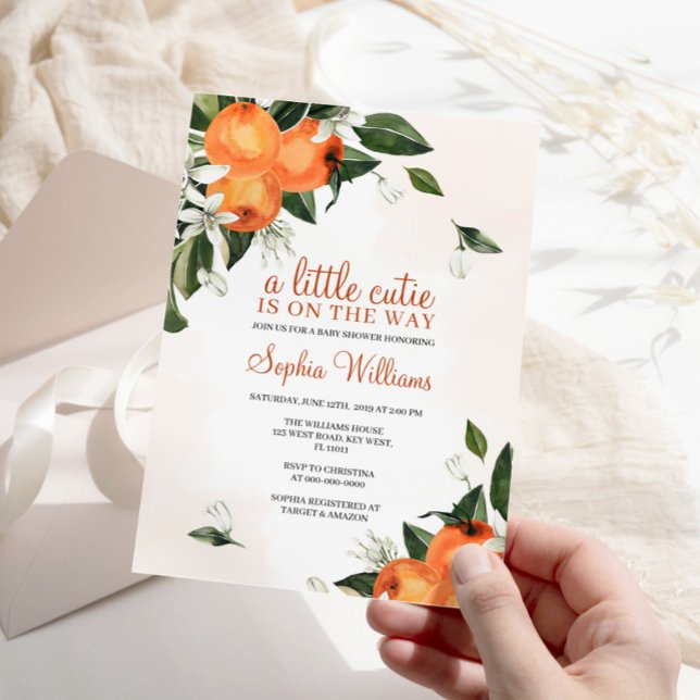 Convite Uma Pequena Cutie Está A Caminho Do Chá de fraldas (Criador carregado)