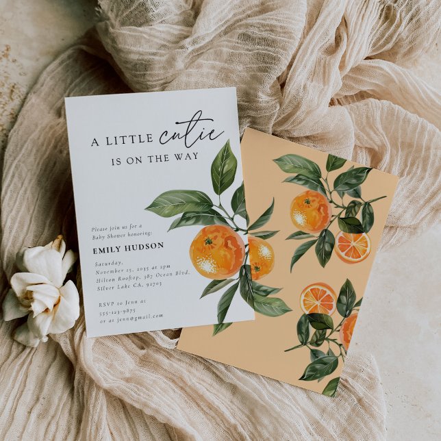 Convite Uma Pequena Cutie Está A Caminho Do Chá de fraldas (Criador carregado)