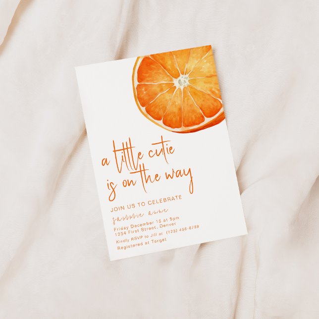 Convite Uma Pequena Cutie Está A Caminho Para O Chá de fra (Criador carregado)