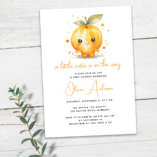 Convite Uma Pequena Cutie está no Caminho Chá de fraldas