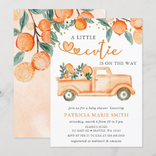 Convite Uma Pequena Cutie Está No Caminho Do Chá de fralda