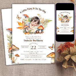 Convite Uma Pequena Fada Está A Caminho Do Chá de fraldas