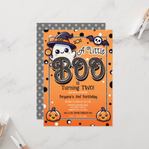 Convite Uma pequena festa de aniversário de Halloween com 