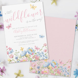 Convite Uma Pequena Festa de Chá da Menina Flor Silvestre