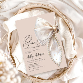 Convite Uma Pequena Pérola Está A Caminho Do Chá de fralda