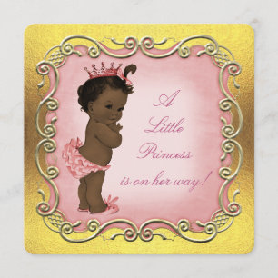 Convite Uma pequena princesa está a caminho do Chá de fr