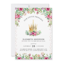 Uma pequena princesa Floral Birthday Card