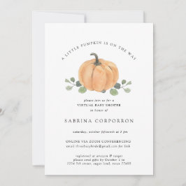 Convite Uma Pequena Pumpkin está no caminho da aquarela vi