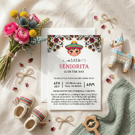 Convite Uma pequena Senhorita está a Caminho Chá de Bebê