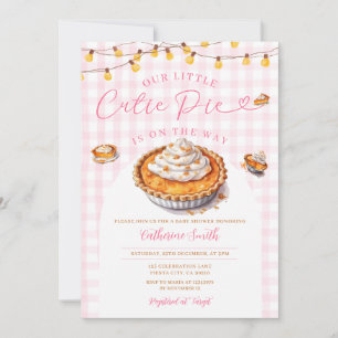 Convite Uma pequena torta Cutie está no caminho Chá de fra