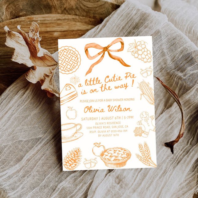 Convite Uma Pequena Torta Cutie está no Caminho do Chá de  (Criador carregado)